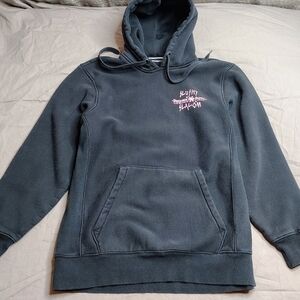 Bridger Bowl Slushy Slalom‎ Hoodie Womens Size Large Black Cotton Heavyweight